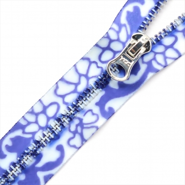 青花瓷缎面布带金属拉链 1