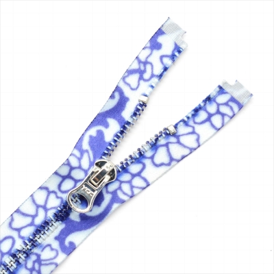 青花瓷缎面布带金属拉链 2